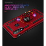 Wholesale Samsung Galaxy A20S Tech Armor Ring Grip Case with Metal Plate (Red)